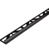 Tegelprofiel kwartrond PVC zwart 8 mm 300 cm