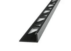 Tegelprofiel recht zwart kunststof 12,5 mm 270 cm