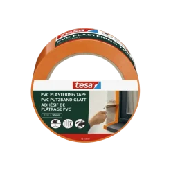 Afplaktape > Tesa bepleisteringstape PVC oranje 50 mm x 33 m