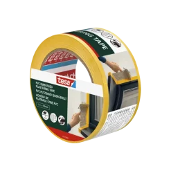 Afplaktape > Tesa bepleisteringstape PVC geel reliëf 50 mm x 33 m