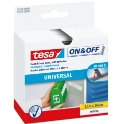 Montagetape|Slim Montagesysteem > Tesa On&Off klittenband wit 20 mm / 2,5 m