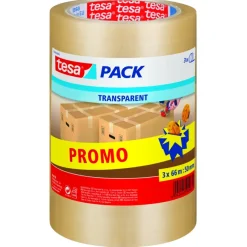 Verpakkingstape > Tesa Pack verpakkingstape transparant 66 m x 50 mm (3 stuks)