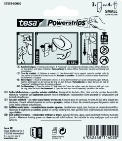 Tesa powerstrip haak trend wit 3 stuks