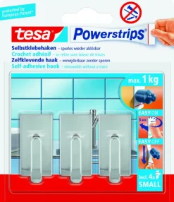 Tesa Powerstrips haak chroom 3 stuks