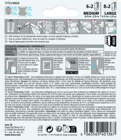 tesa Powerstrips zelfklevende strip Click Combo 6x2 stuks Medium & 8x2 stuks Large
