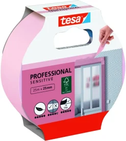 Afplaktape > Tesa Professional Sensitive schilderstape roze 38 mm x 25 m
