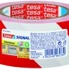 Overige Tape|Stickers, Borden & Magneten > Tesa Signal waarschuwingstape rood met wit 66 m x 50 mm