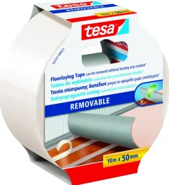 Overige Tape > Tesa tapijttape verwijderbaar wit 50 mm x 10 m