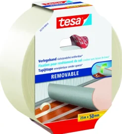 Overige Tape > Tesa tapijttape verwijderbaar wit 25 m x 50 mm