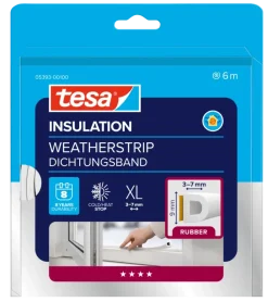 Tochtwering|Tochtstrips Deur > Tesa Tochtband D-profiel zelfklevend wit 6m