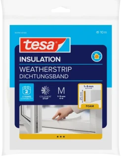 Tochtwering|Tochtstrips Deur > Tesa Tochtband I-profiel zelfklevend wit 25mm x 10m