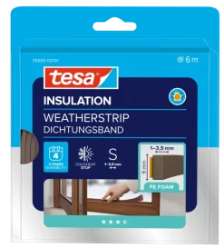 Tochtwering|Tochtstrips Deur > Tesa Tochtband I-profiel zelfklevend bruin 6m