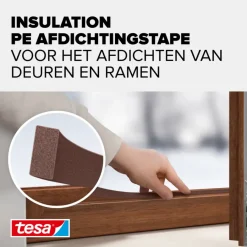 Tochtwering|Tochtstrips Deur > Tesa Tochtband I-profiel zelfklevend bruin 6m