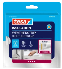 Tochtwering|Tochtstrips Deur > Tesa Tochtband P-profiel zelfklevend wit 6m