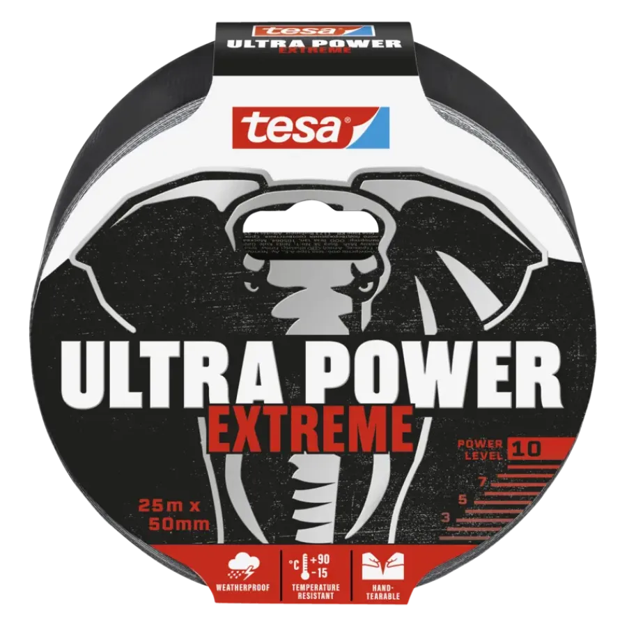 Overige Tape > Tesa Ultra Power Extreme Repair tape zwart 25 m x 50 mm