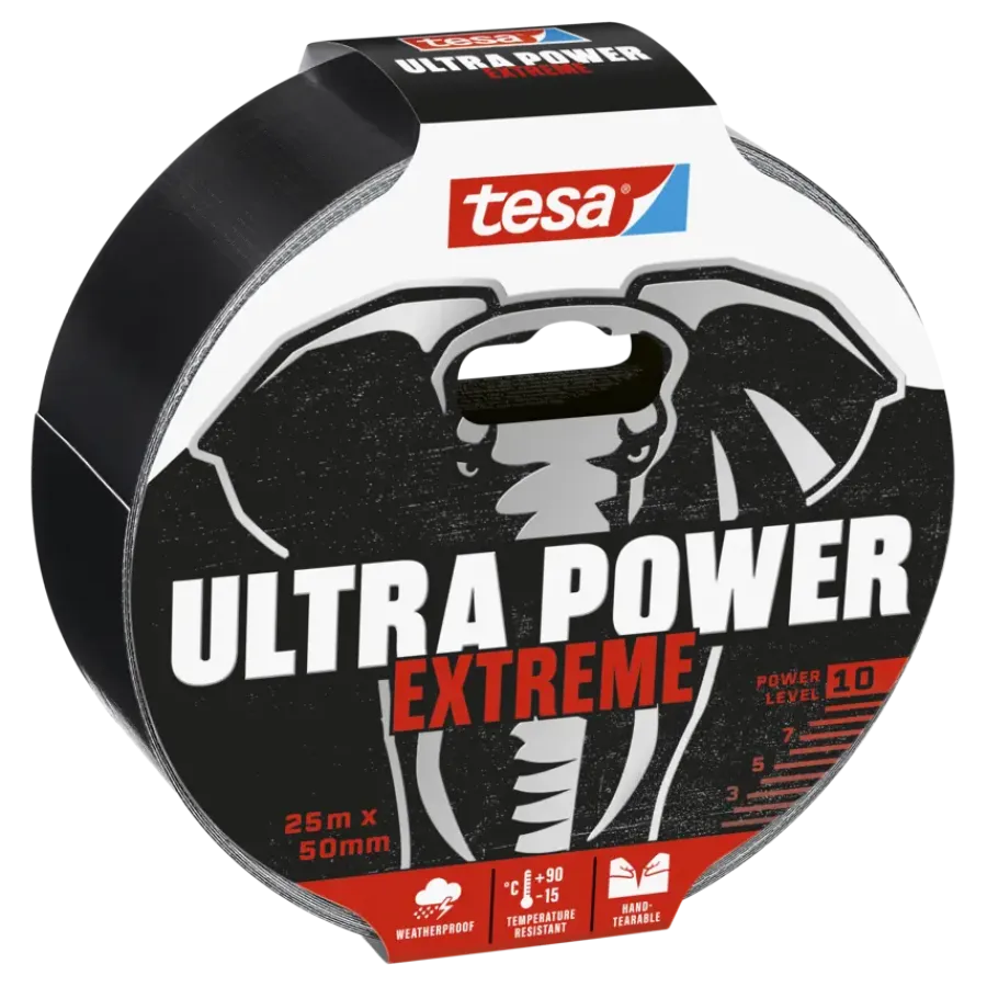 Overige Tape > Tesa Ultra Power Extreme Repair tape zwart 25 m x 50 mm