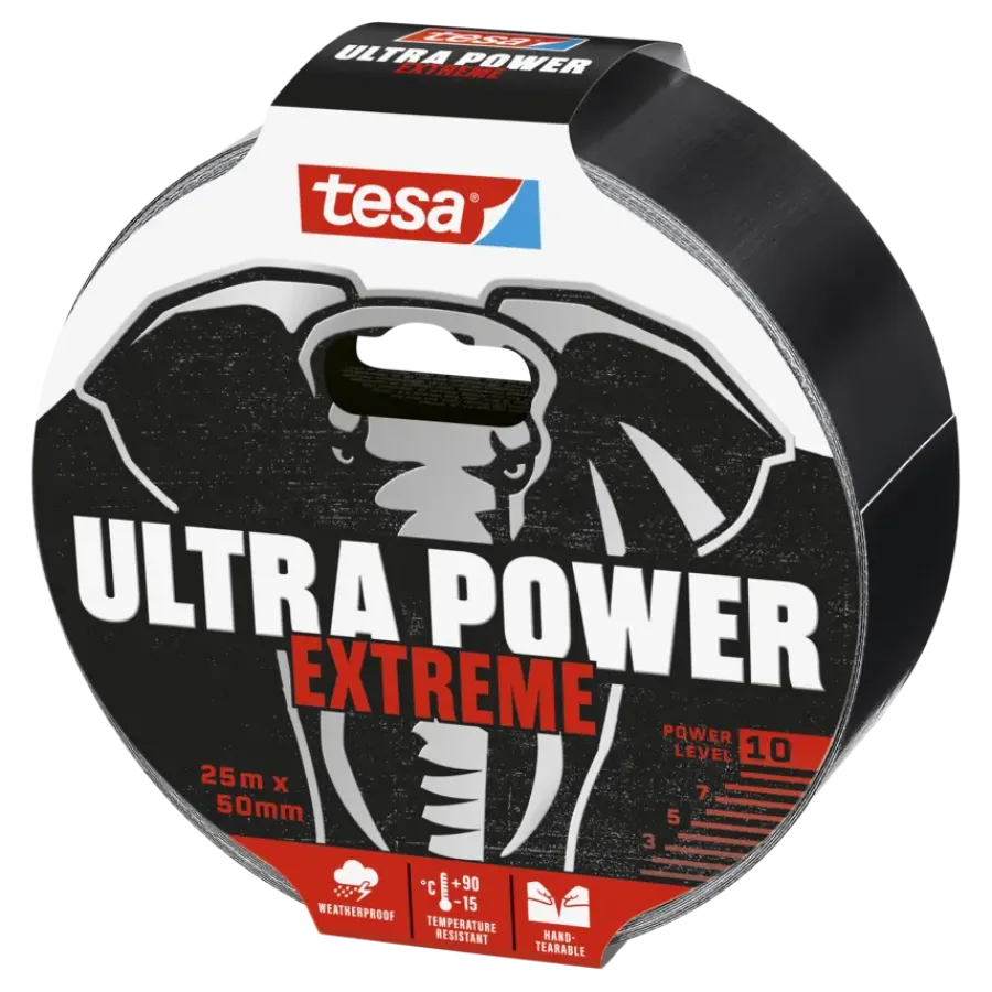 Overige Tape > Tesa Ultra Power Extreme Repair tape zwart 25 m x 50 mm