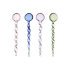 Theelepel glas set van 4 roze, blauw, paars en groen