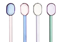 Theelepel glas set van 4 Set met kleurencombinatie