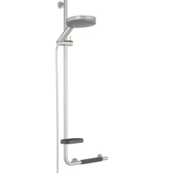 Tiger Boston comfort & safety doucheglijstang met greep links geborsteld RVS