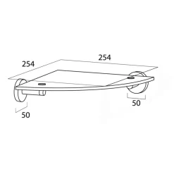 Tiger Boston hoekplanchet mat chroom