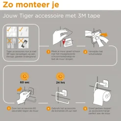 Tiger Colar toiletborstelhouder RVS