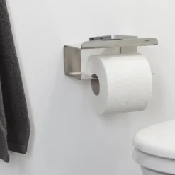Tiger Colar toiletrolhouder met plateau RVS
