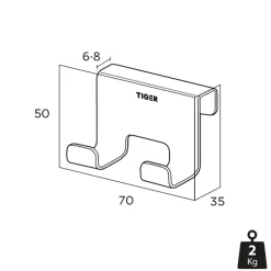 Tiger Handdoekhaak Caddy Zwart