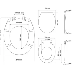 Tiger Mason wc bril wit met softclose en quick release