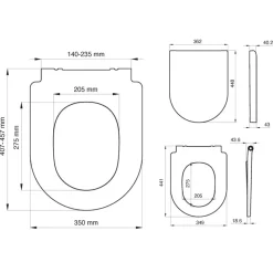 Tiger Memphis wc bril wit met softclose en quick release