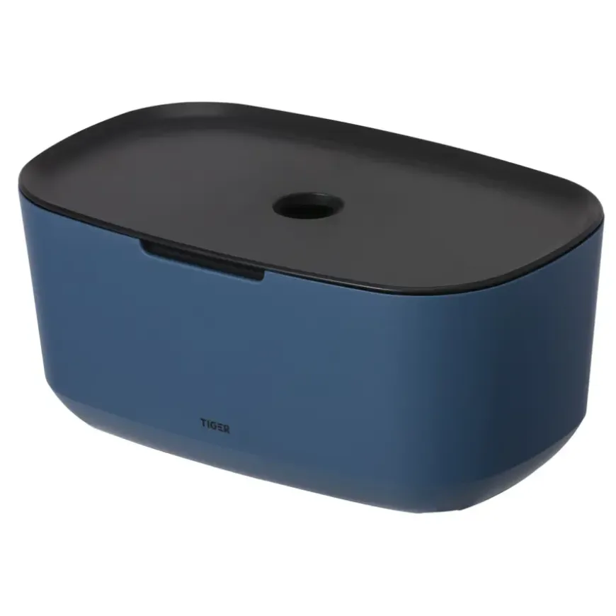 Tiger Opbergbox TESS met deksel blauw/zwart