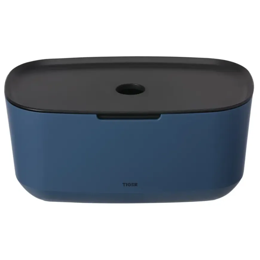 Tiger Opbergbox TESS met deksel blauw/zwart