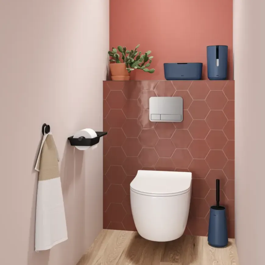 Tiger Opbergbox TESS met deksel blauw/zwart