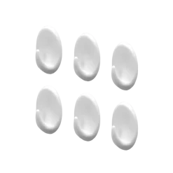 Tiger ophang haak Baseline Oval small wit ABS set van 6
