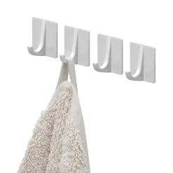 Tiger ophang haak Baseline Rectangle medium wit ABS set van 4