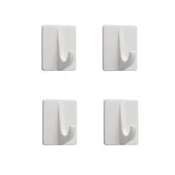 Tiger ophang haak Baseline Rectangle medium wit ABS set van 4
