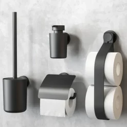 Tiger Orion Toiletborstel met houder hangend - Zwart