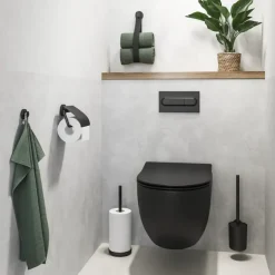 Tiger Orion Toiletborstel met houder hangend - Zwart