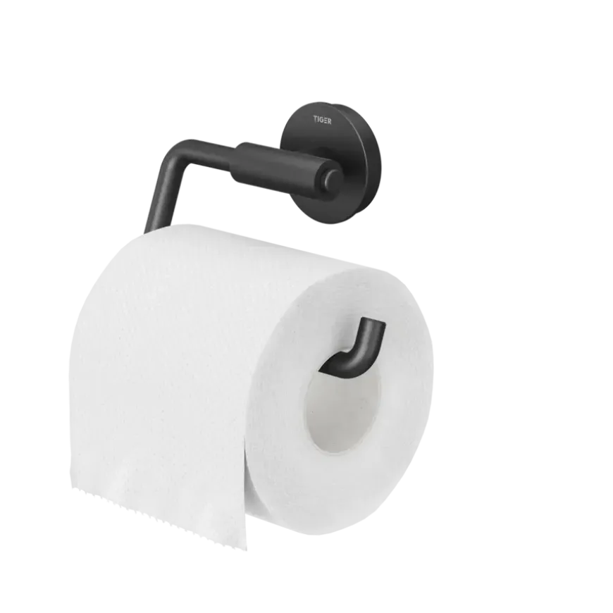 Tiger Orion toiletrolhouder zonder klep - Zwart