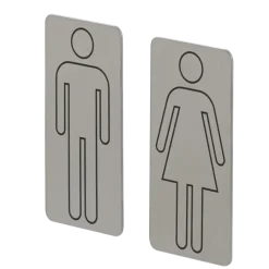 Deurbeslag Buitendeur|Deur Accessoires > Tiger toilet bordjes man vrouw geborsteld RVS zelfklevend