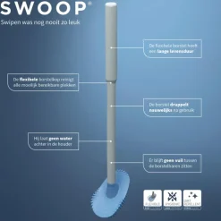 Tiger Toiletborstelhouder TESS vrijstaand met Swoop borstel wit/lichtgrijs