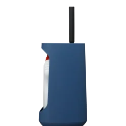 Tiger Toiletborstelhouder TESS met opbergfunctie vrijstaand en Swoop borstel flexibel blauw/zwart
