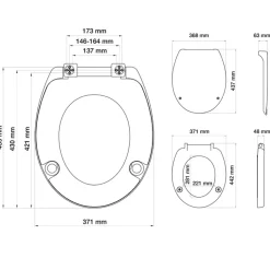 Tiger Toiletbril comfort care wit met deksel verhoogd