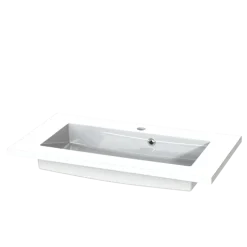 Tiger Wastafelblad Quadro 80 cm glanzend wit