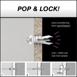 Toggler gipsplaatplug mini SPM 9.5-15 mm 6 stuks