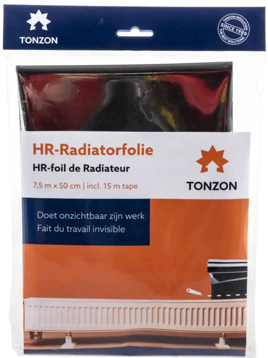 Isolatiefolie > Tonzon radiatorfolie 7,5m bij 50cm