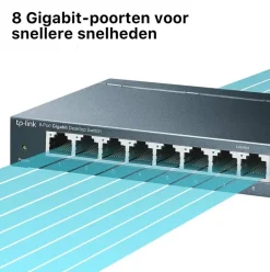 Computeraccessoires > TP-Link 10/100/1000 Mbps Desktop switch met 8 aansluitingen TL-SG108