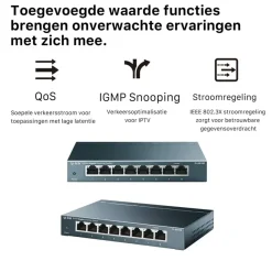 Computeraccessoires > TP-Link 10/100/1000 Mbps Desktop switch met 8 aansluitingen TL-SG108