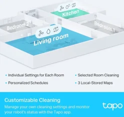 Robot Stofzuigers > Tapo TP-Link Robotstofzuiger RV30 met dweilfunctie