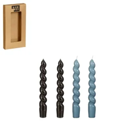 Twist dinerkaars blauw zwart 4 stuks